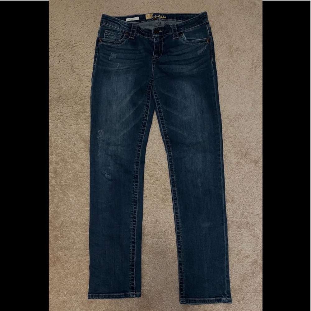 KUT FROM THE KLOTH Distressed Straight Leg Jeans